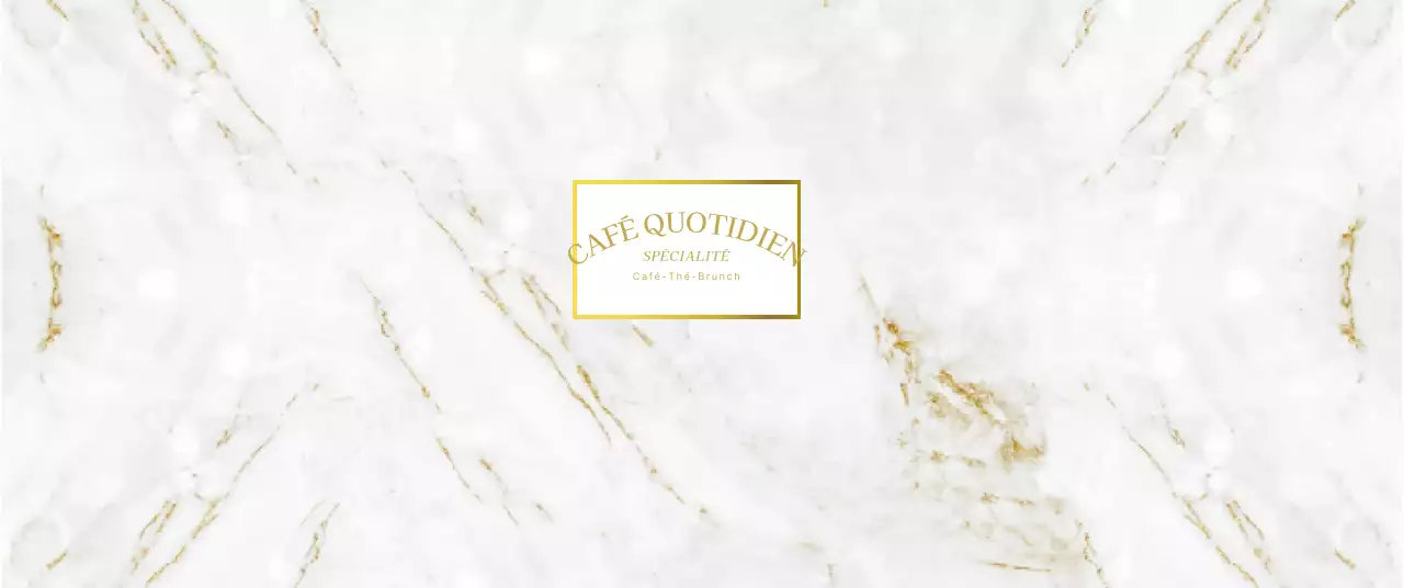 Pour un concept de café haut de gamme en or et blanc