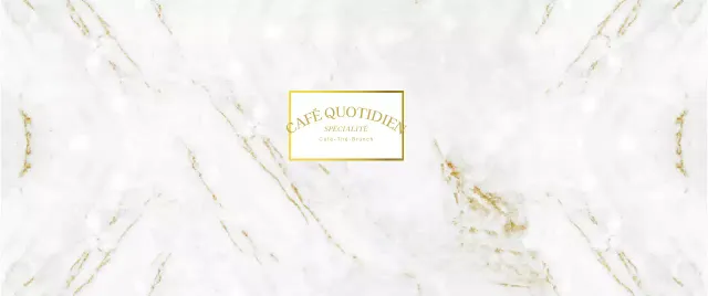 Pour un concept de café haut de gamme en or et blanc