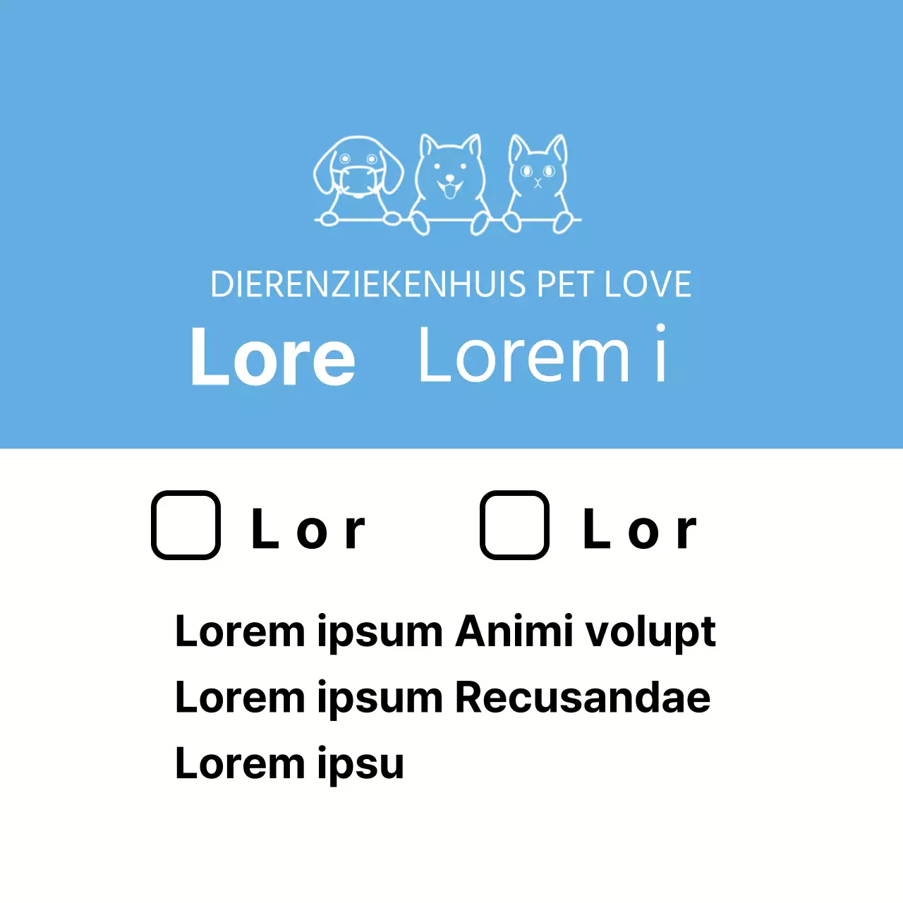 Blue Simple Veterinaire Zorg