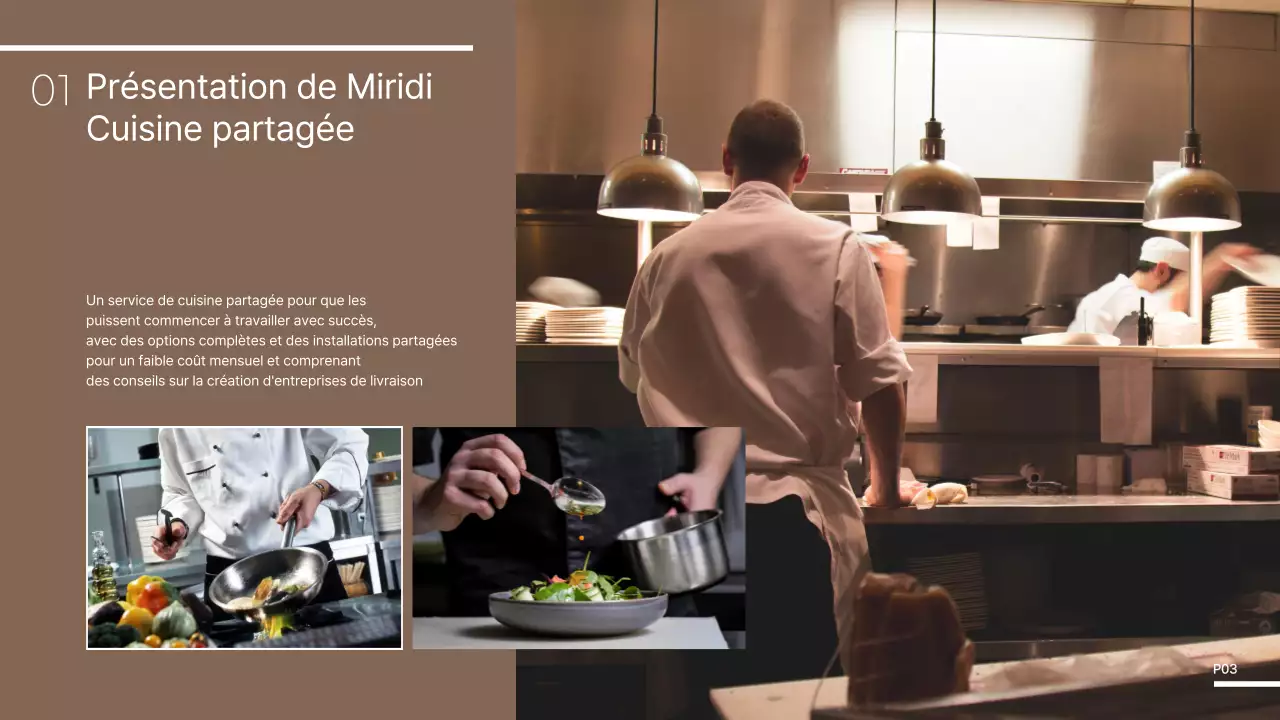 Brown Simple Shared Kitchen Entry Proposal Présentation PPT
