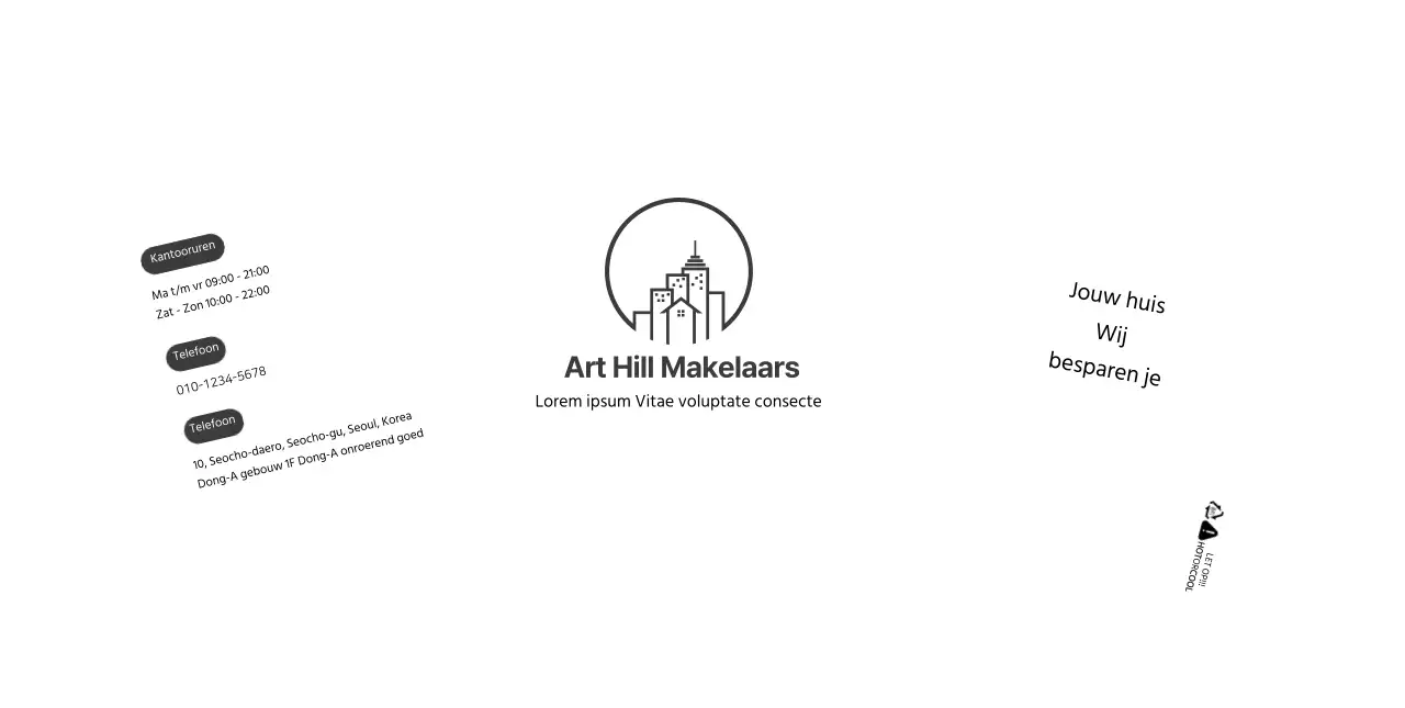 Wit Eenvoudige lijn illustratie Makelaar