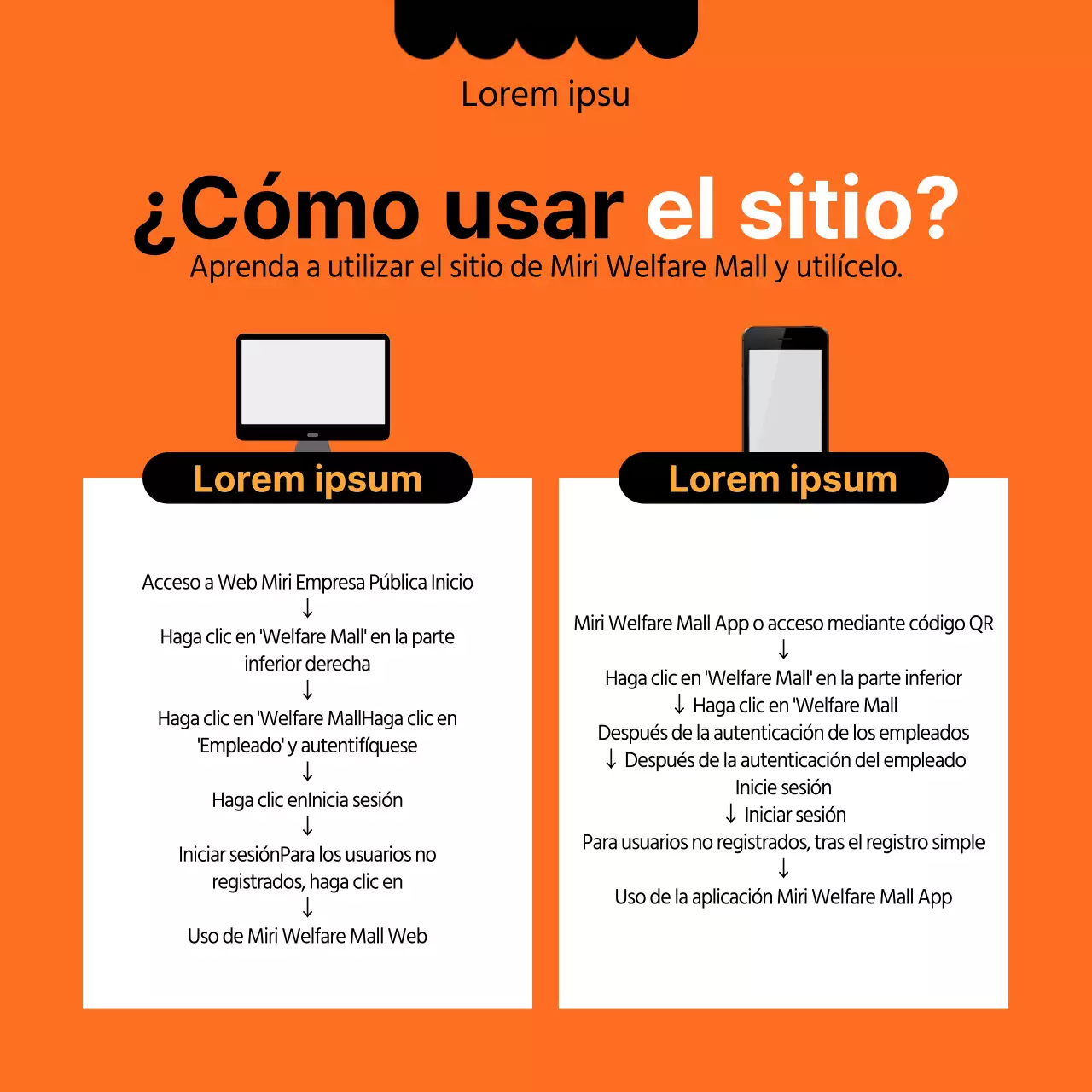 Inaugurado un limpio centro comercial de bienestar interno negro y naranja