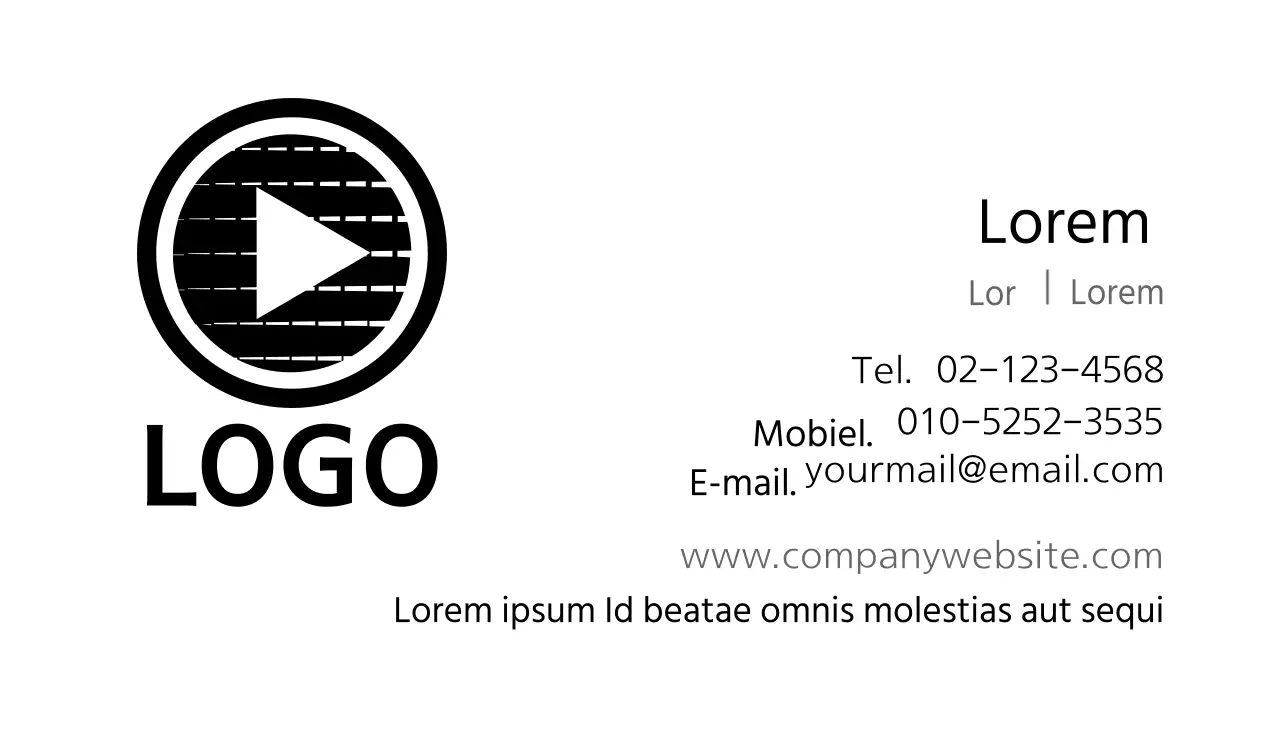 Visitekaartje met muzieklogo