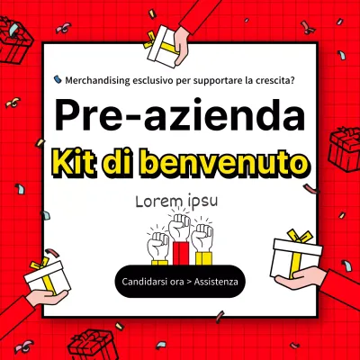 Rosso Giallo Nero Regalo Evento Social Media Modello Quadrato