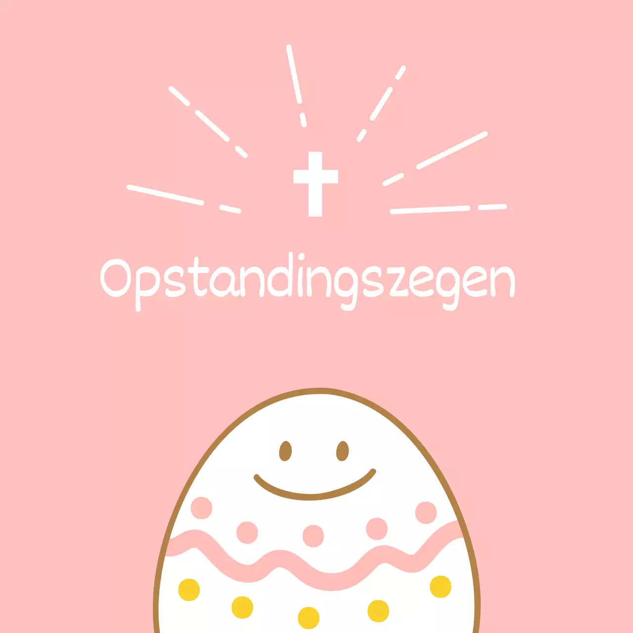 Roze schattige paaskerk cirkel sticker