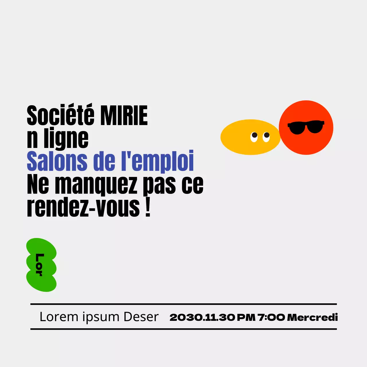 Des salons de l'emploi en ligne avec des concepts colorés et mignons