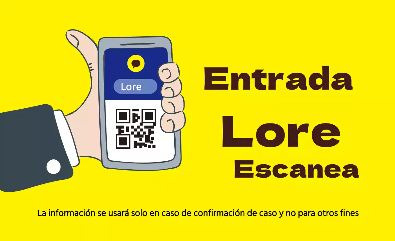 Etiquetas ilustradas de color amarillo para el registro de coronavirus