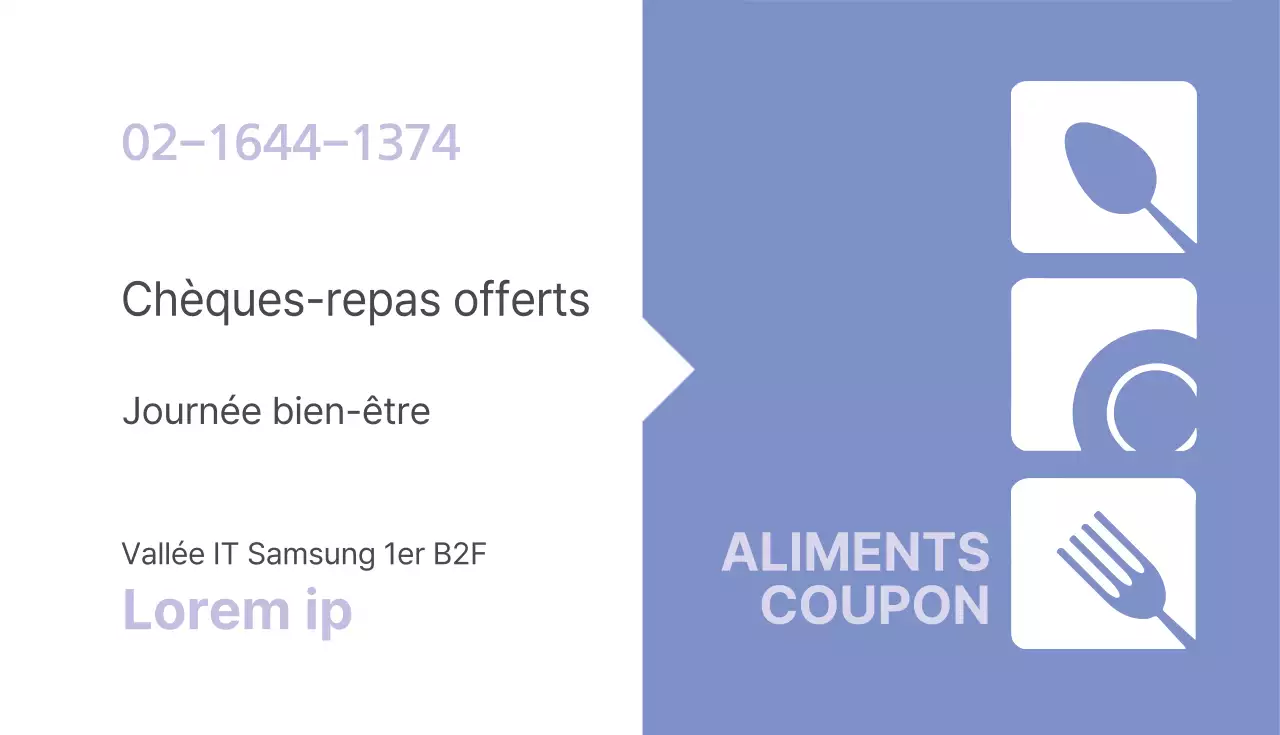 Chèques-repas gratuits