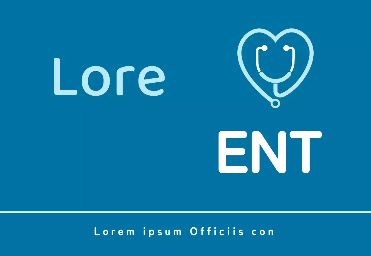 Clinica otorinolaringoiatrica con un logo blu di base