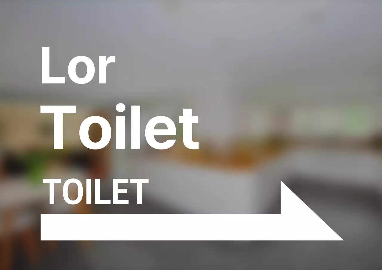 Toiletrichtingaanwijzers in eenvoudige stijl