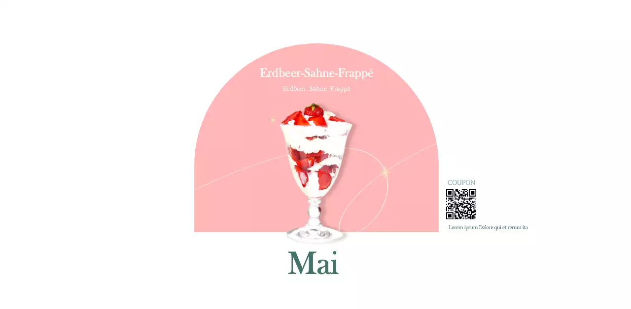 Cafe-Kalender mit Empfehlungen für das Getränk des Monats