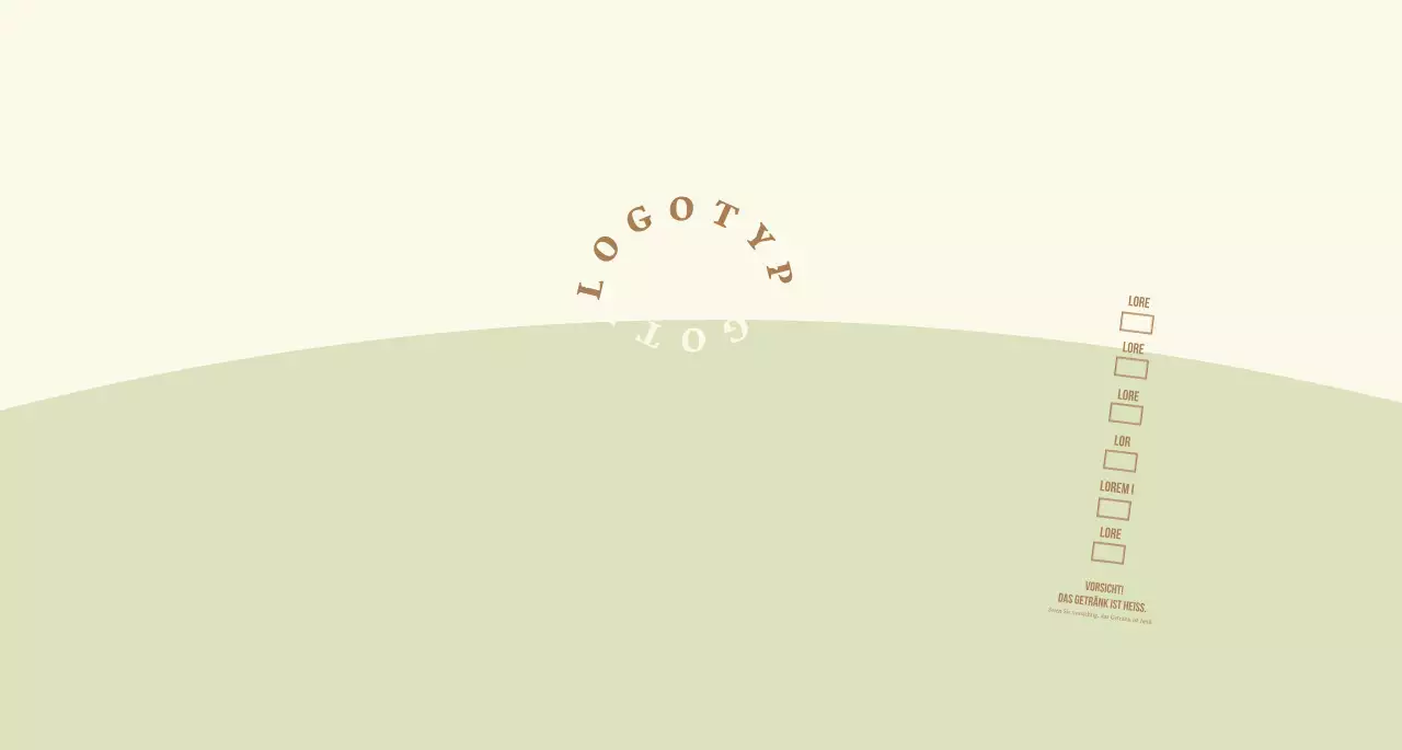 Einfaches Konzept Logotyp in hellgrün und hellgelb für ein Cafe