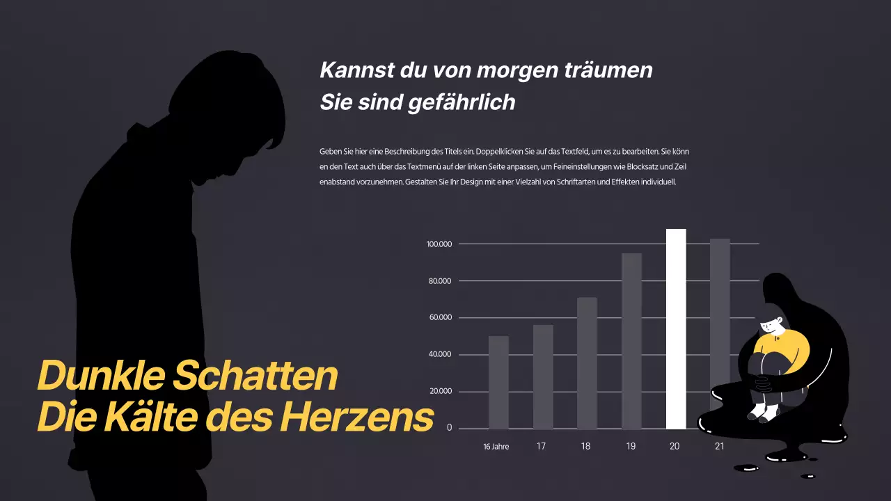 Schwarz und gelb sauberes Konzept Balkendiagramm Design