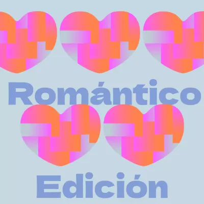 Portadas de discos rosas, naranjas y azules