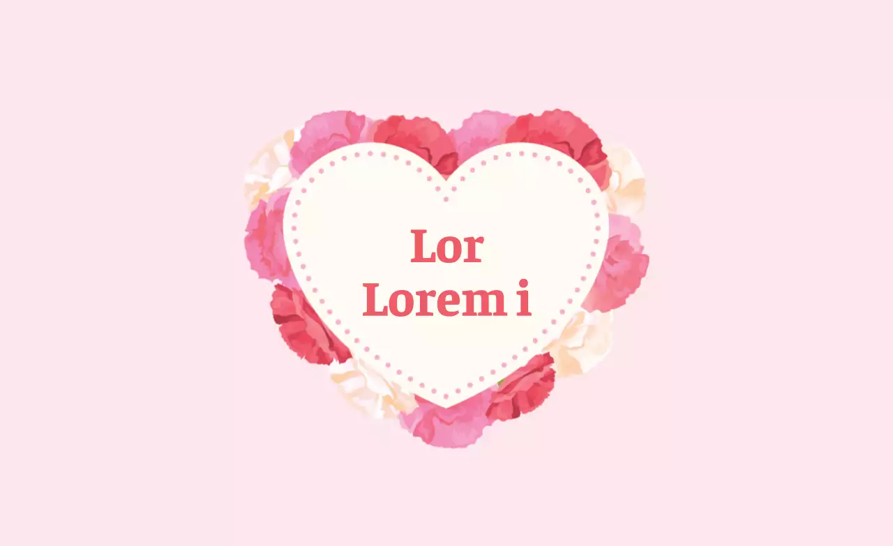 Roze illustratie sentimenteel hart Valentijnslabel