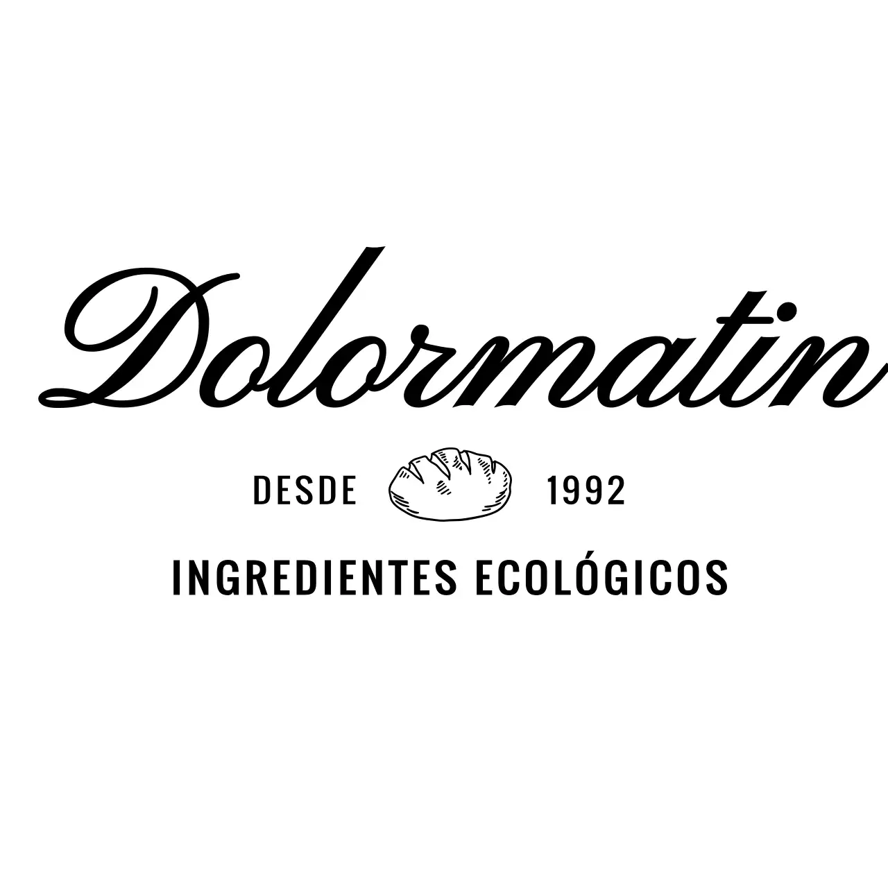 Diseño de panadería con cursiva negra y texto elegante
