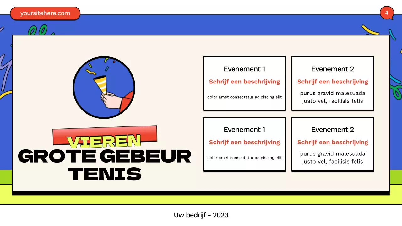 blue comic nieuwjaarspresentatie