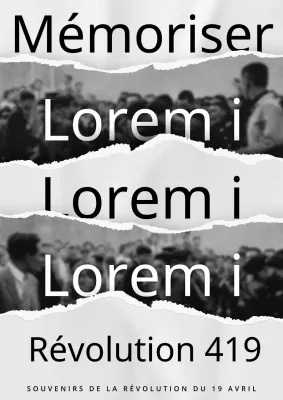 La révolution 4.19, qui met l'accent sur la typographie en noir et blanc et en tons de gris