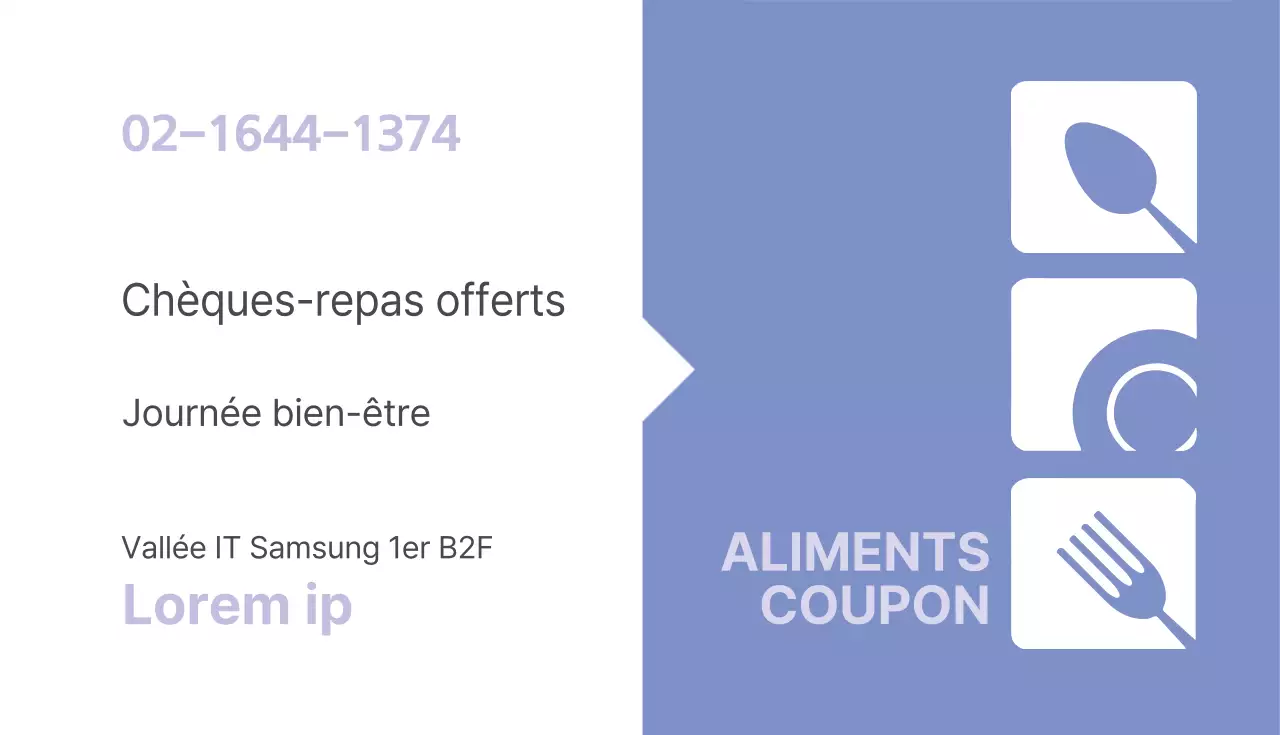 Chèques-repas gratuits