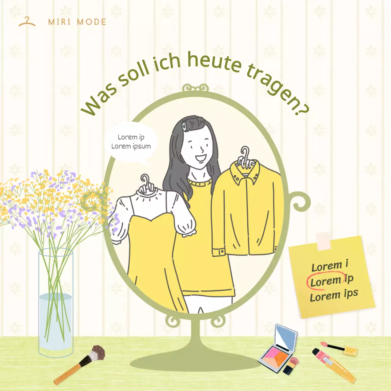 Gekleidet in Gelb und Chartreuse CardNews