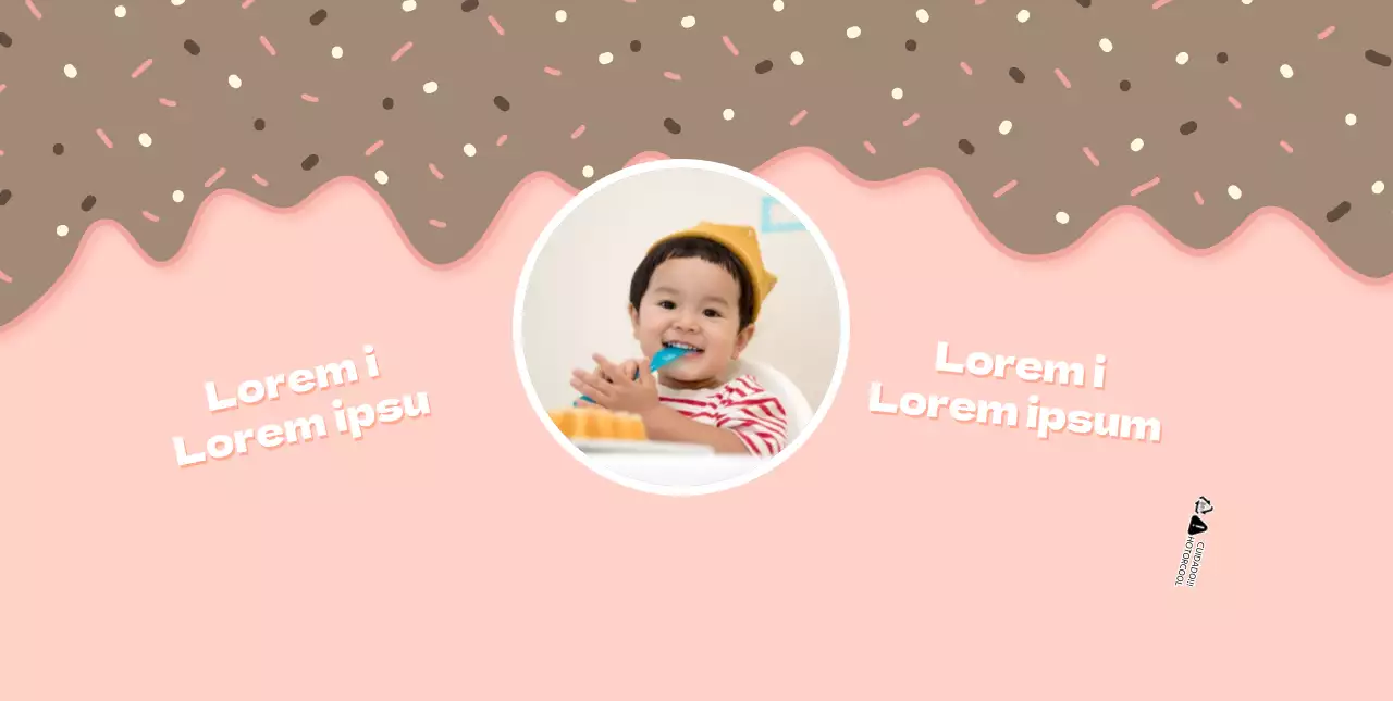 Copos de papel cor-de-rosa bonitos para gelado Feliz Aniversário