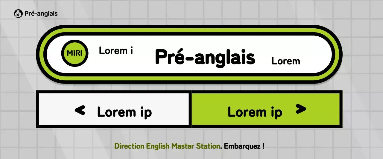 Promotion du concept de métro école en gris et vert