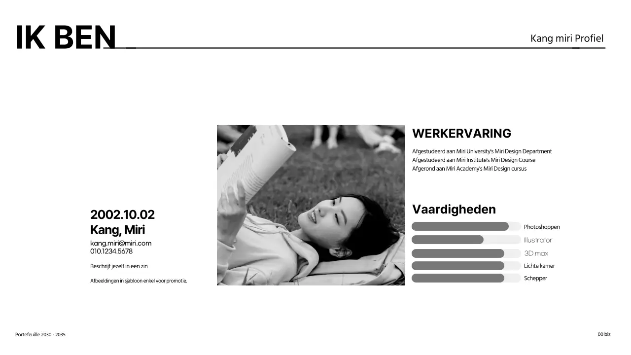 Eenvoudig ontwerp portfolio