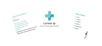 weiß blau einfaches Logo Krankenhaus