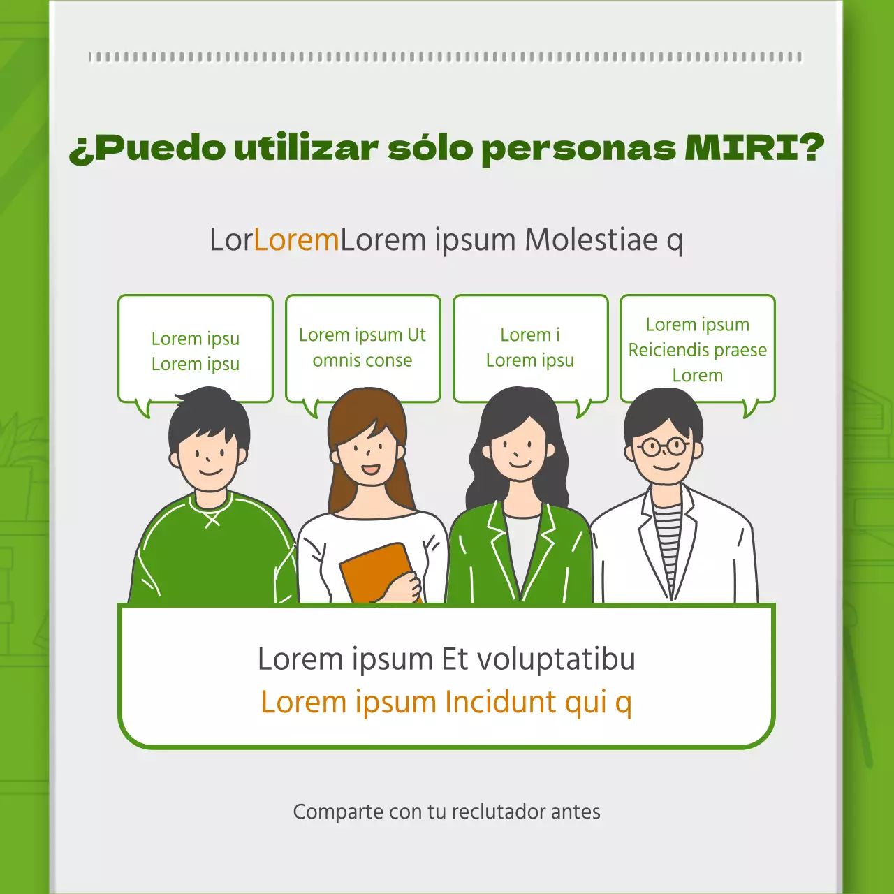 Ilustración lineal sencilla en verde y tema combinado de tarjeta de empleado en 3D para presentar el sistema interno de referencias