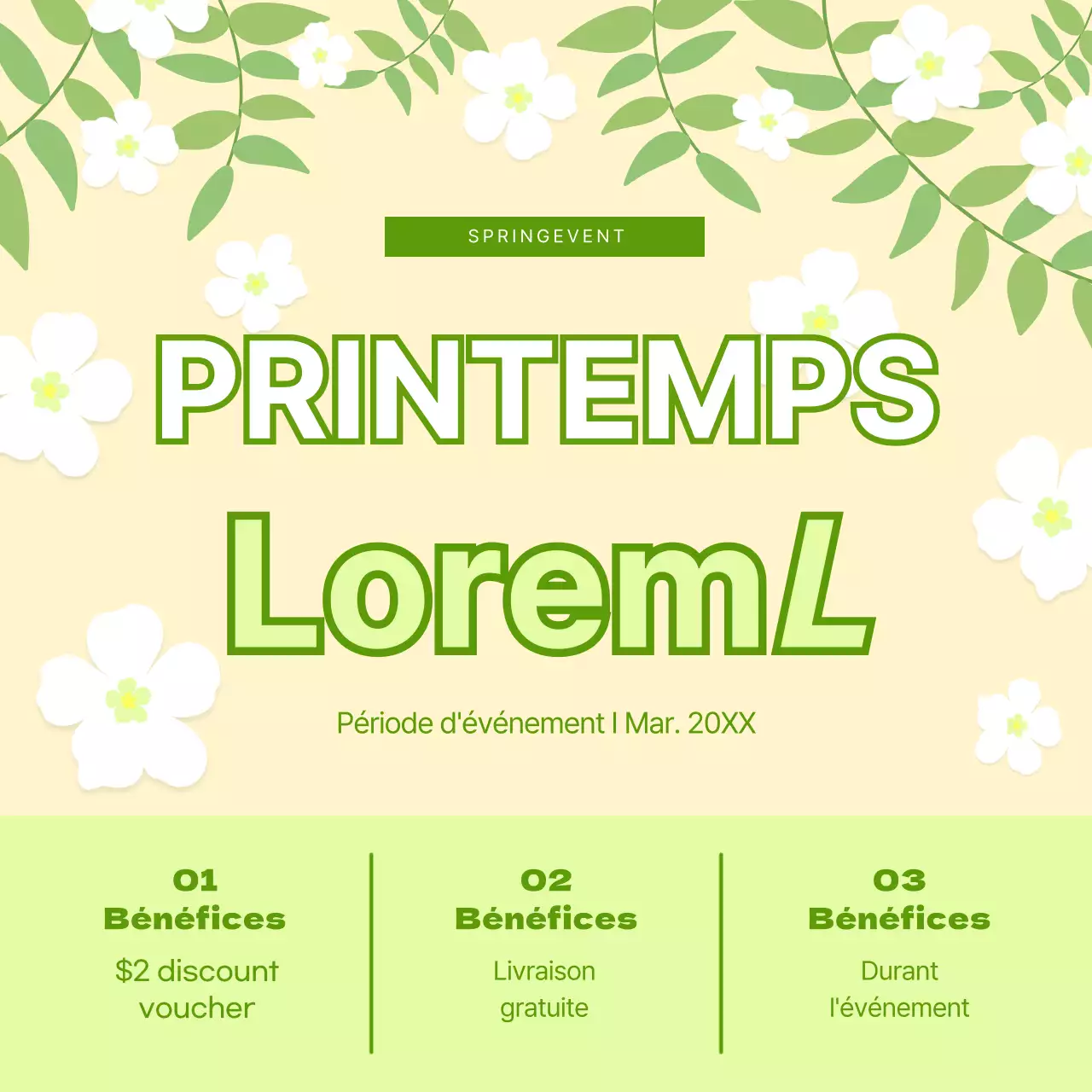 Événements de printemps