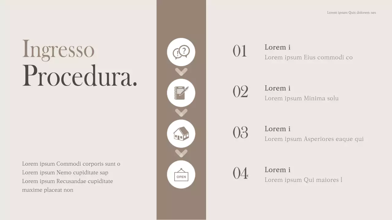 Cucina moderna condivisa in beige e marrone (presentazione)