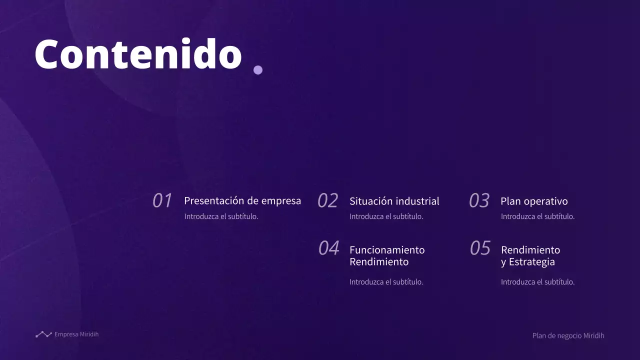 Plan de negocio con un concepto de degradado púrpura