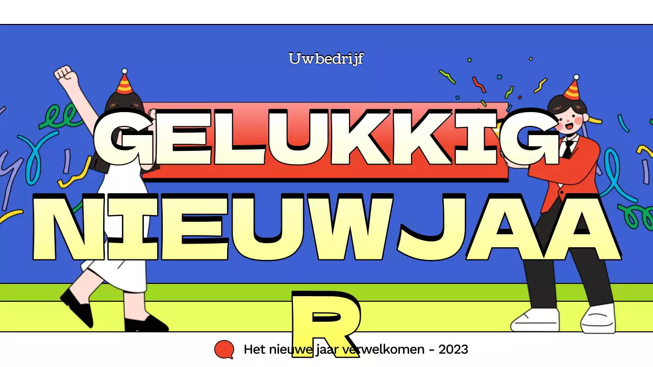 blue comic nieuwjaarspresentatie