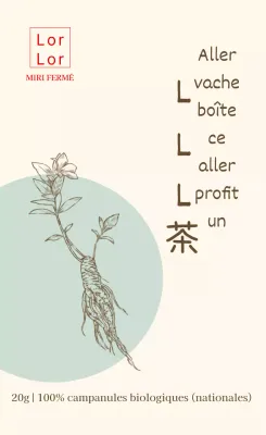 Dessin de couleur menthe autocollant pour le thé sain