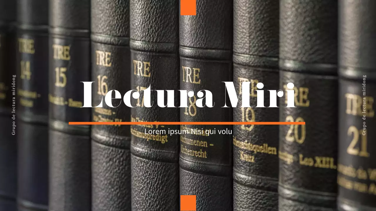 Naranja, limpio, moderno, reclutamiento para el club de lectura en un estilo libresco