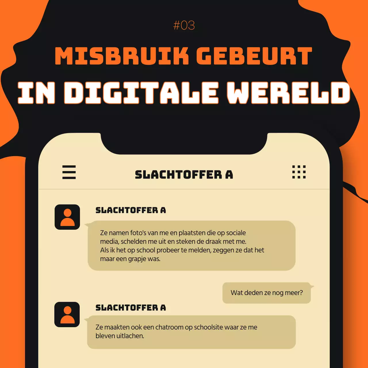 Bevordering van de uitroeiing van schoolgeweld in oranje