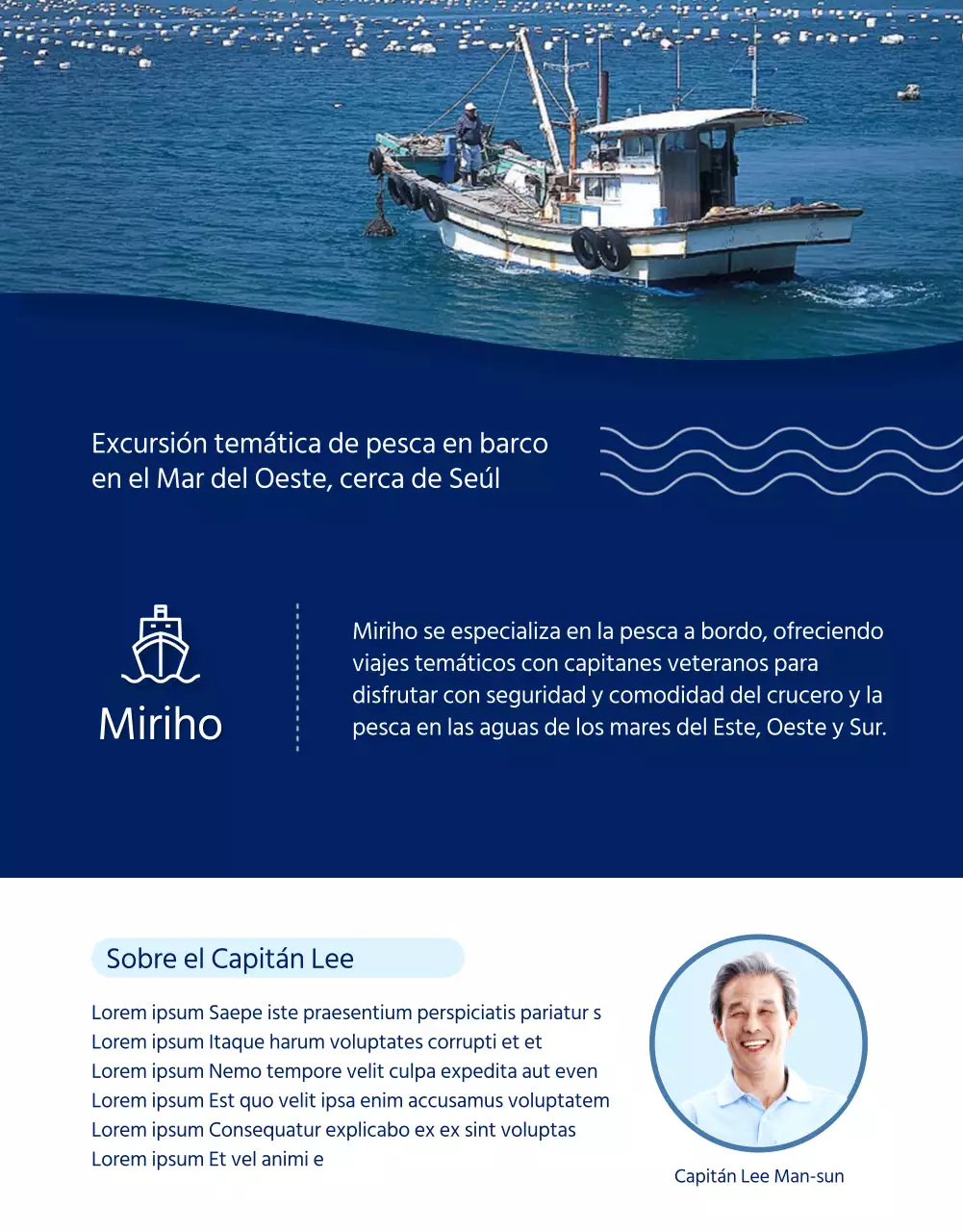 Detalles de la experiencia de pesca de Cobalt Blue