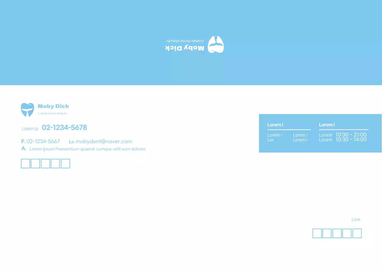 Logotipo azul negocio dental limpio