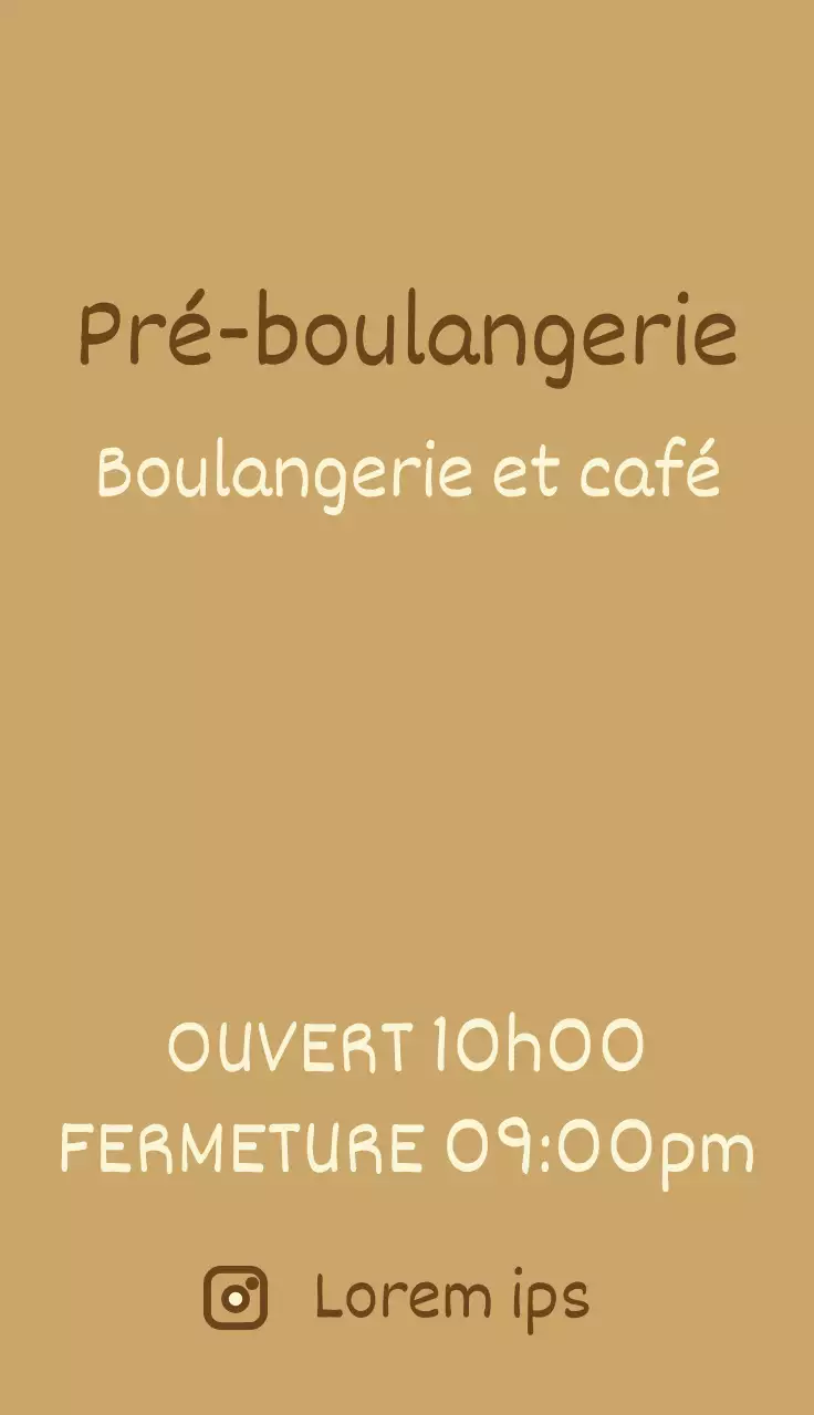Promouvoir les boulangeries et les cafés avec d'adorables personnages en forme de pain jaune clair et marron.