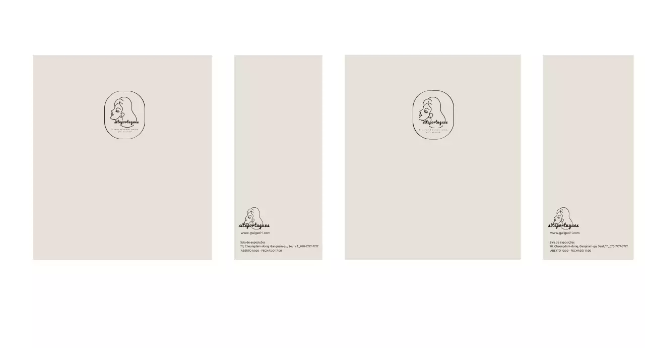Ilustração de linhas simples em branco e bege