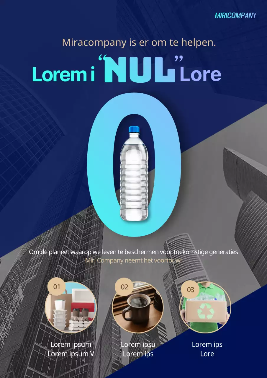 Marineblauw lichtblauw milieuvriendelijk bedrijfsthema