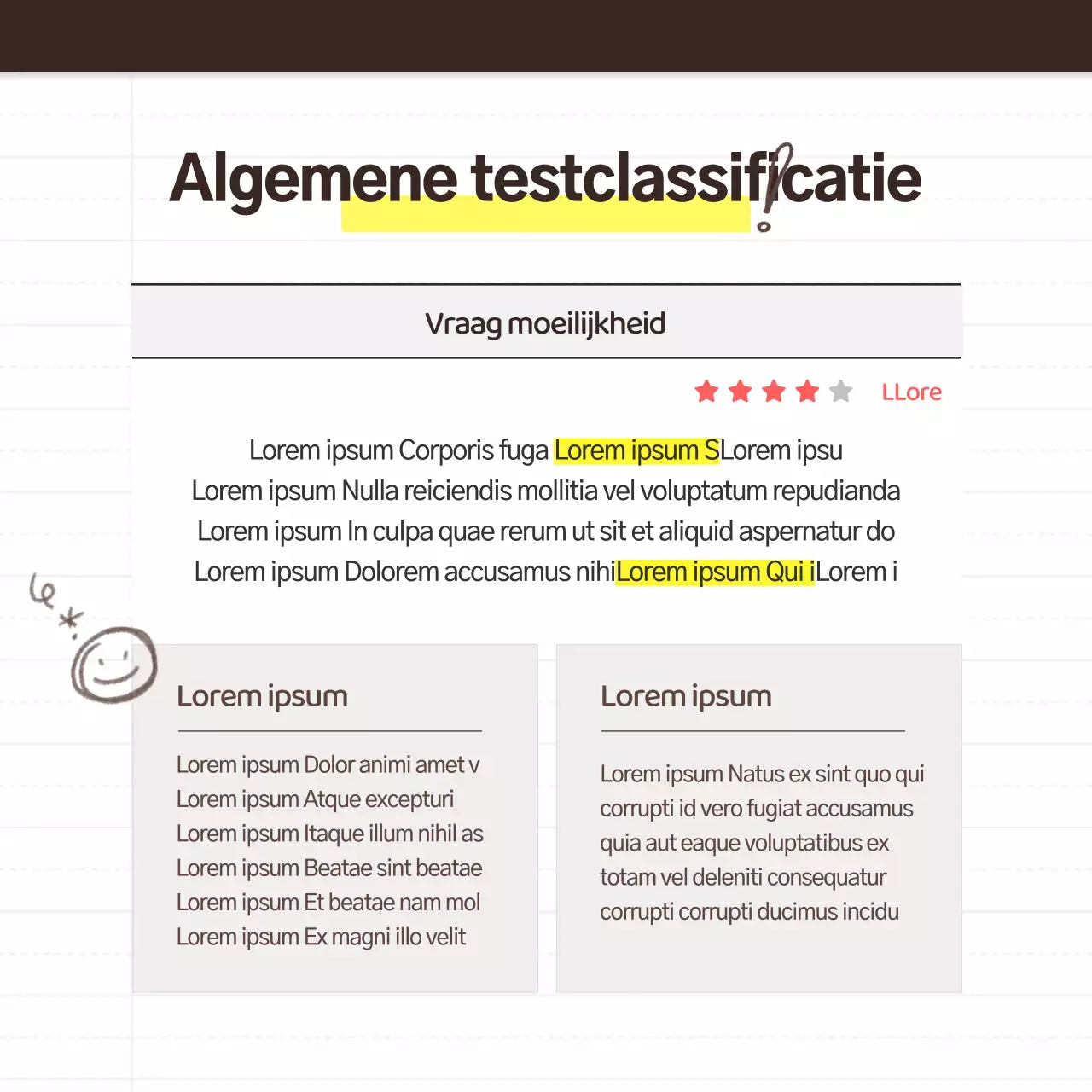 Een eenvoudige geel en zwart innerlijke rang analyse training school werving promotie