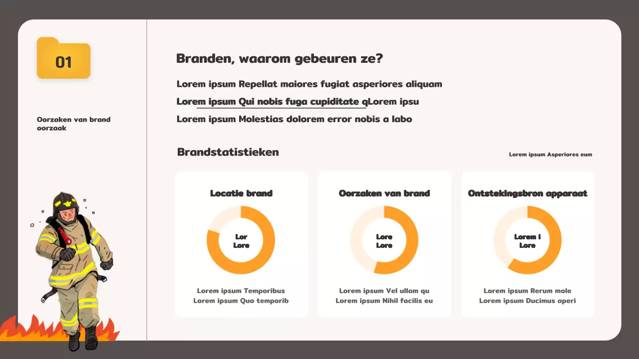 Brandveiligheidstraining met een beige bestandsverkennerconcept