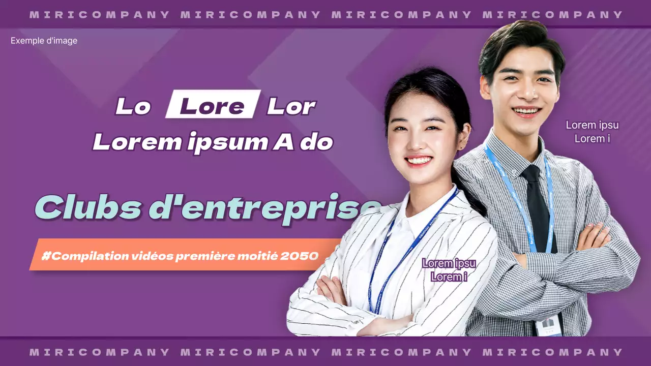 Vignette d'un groupe d'affinité d'une entreprise avec un graphique conceptuel violet