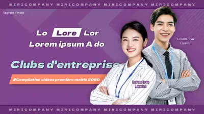 Vignette d'un groupe d'affinité d'une entreprise avec un graphique conceptuel violet