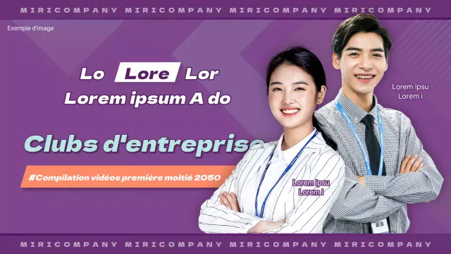 Vignette d'un groupe d'affinité d'une entreprise avec un graphique conceptuel violet