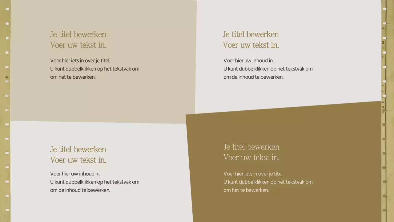 Eenvoudig SWOT-diagramontwerp met een herfstig concept