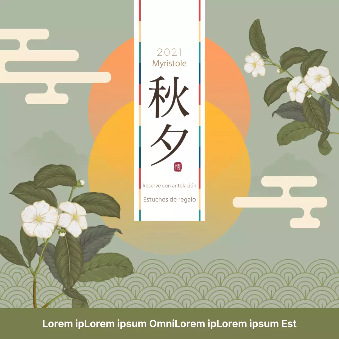 Aviso previo a la reserva del set de regalo Obon con ilustraciones orientales vintage