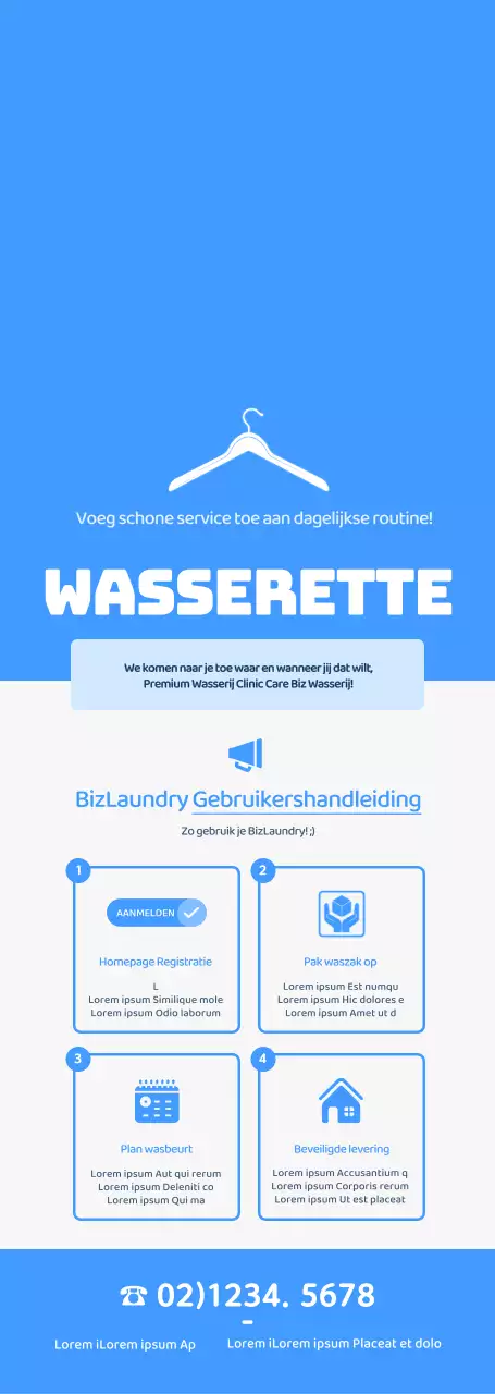 Koel, fris en blauw Gebruiksaanwijzing Simple Style Laundry