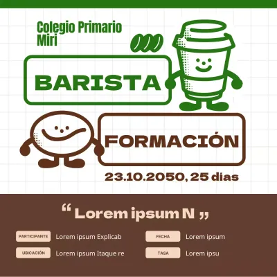 Guía profesional para baristas de Brown and Green Coffee Cute